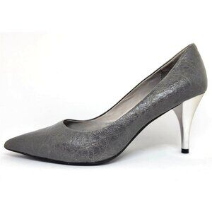 Kenneth Cole Women's Grey Silver Fox Man Made Leather High-Heel Size 10